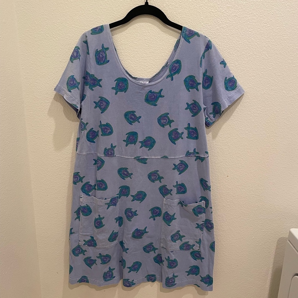 Fresh Produce Fish Print Dress – Size Medium – Made in USA – Preloved